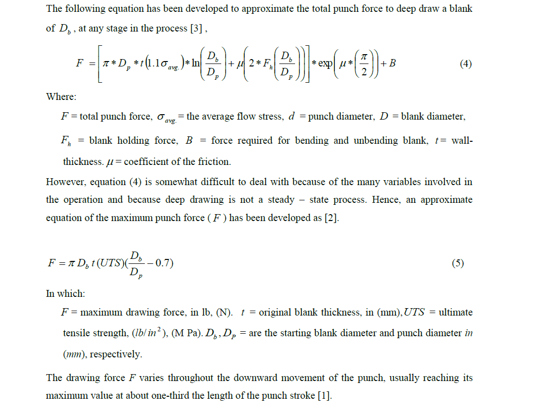 DESIGN AND FABRICATION OF A DEEP DRAWING MACHINE (4) 深冲板机的设计与制造(4)