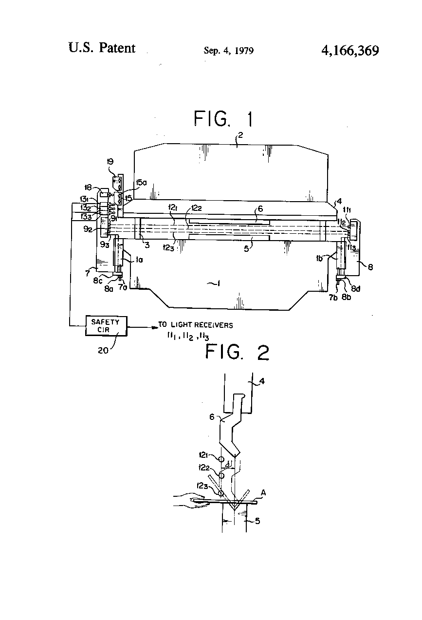 Safety device for press brake 压弯机安全装置
