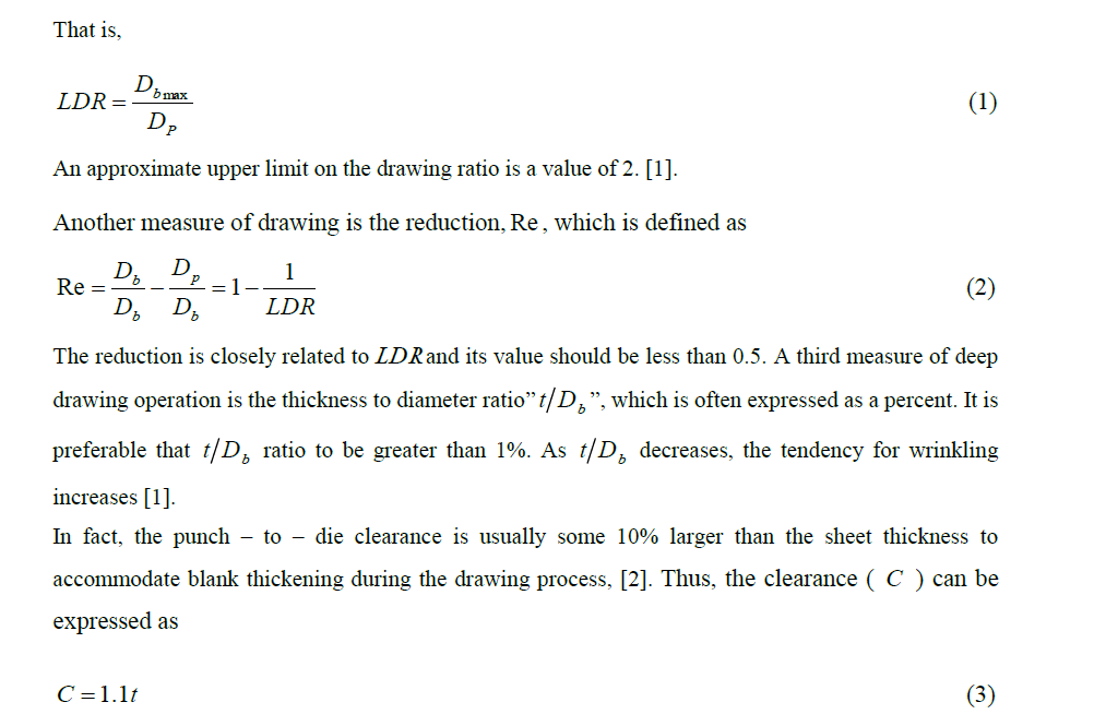 DESIGN AND FABRICATION OF A DEEP DRAWING MACHINE (2) 深冲板机的设计与制造(2)